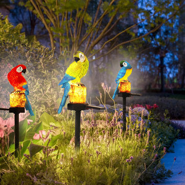 Solar Powered LED Parrot Lawn Light Waterproof Garden Landscape Lamp Outdoor Decor (COLOR: GREEN)