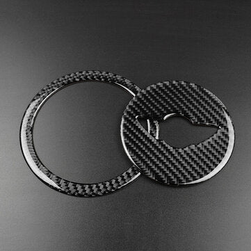 Real Carbon Fiber Steering Wheel Sticker Cover Trim For Mini Cooper R55 R56 R60