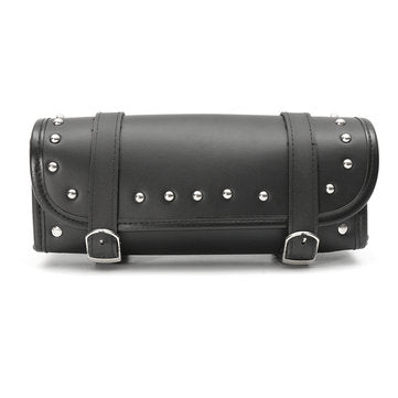 Black Motorcycle Front Rear Fork Tool Saddle Bag For Harley Softail Sportster Dyna