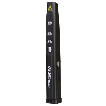Deli 3937 Wireless Presenter Red Laser Flip Pen PPT Laser Page Pen Clicker Presentation Pen USB Remo
