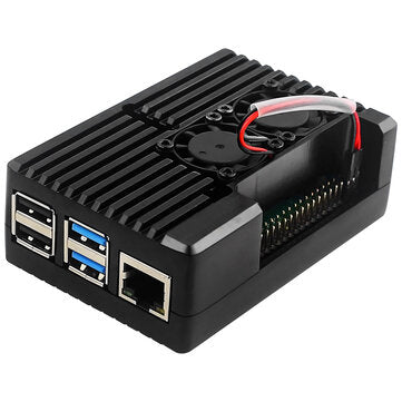 Catda Raspberry Pi 4th Generation Metal Aluminum Alloy Cooling Case Raspberry pi 4B Dual Fan Radia