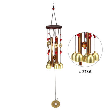 Solid Wood Bronze Wind Chimes Hanging Ornament Yard Garden Decor Gift (TYPE: TYPEA)