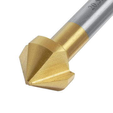 Drillpro 7pcs 5-10mm HSS Titanium Coated M6 Countersink Drill Bit 3 Flute Chamfer 90 Degree Chamferi