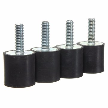 4pcs M6 Rubber Mounts 20mm x 20mm Rubber Shock Absorber Rubber Vibration Isolator Mounts