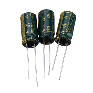 50Pcs 10V 2200UF 10 x 20MM High Frequency Low ESR Radial Electrolytic Capacitor