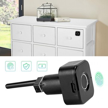 Smart Fingerprint Cabinet Lock Keyless Rechargeable USB Biometric Electric Anti-Theft Office Drawer