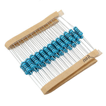 500pcs 1W Metal Film Resistor 1% 100 ohm Resistance