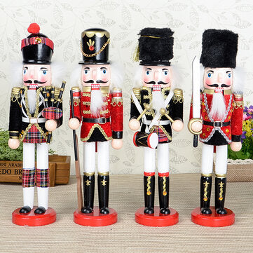 Wooden Nutcracker Doll Soldier Vintage Handcraft Decoration Christmas Gifts (NUMBER: C)