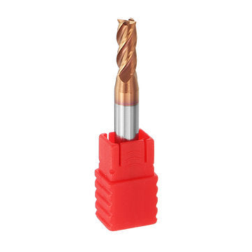 Drillpro 5pcs 5mm 4 Flutes Tungsten Carbide End Mill Cutter HRC55 AlTiN Coating End Mill Cutter
