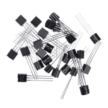 50pcs BC547+BC557 Each 25pcs BC547B BC557B NPN PNP Transistor TO-92 Power Triode Transistor Kit Bag