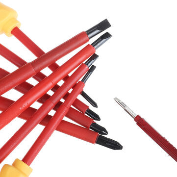 9Pcs Electricians Insulated Magnetic Screwdrivers Hand Screwdriver Tools Set Multifunctional Insulat