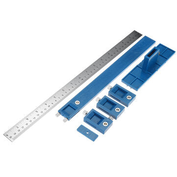 Woodworking Inch and Mertic Cabinet Hardware Jig Punch Locator Carpenter Hardware Drill Guide Tool W