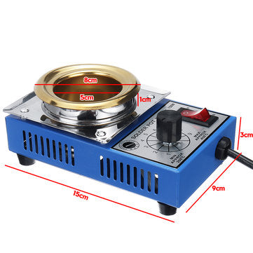 ST-21C 220V 150W Solder Pot Soldering Desoldering Bath Titanium Plate 50mm 200-450