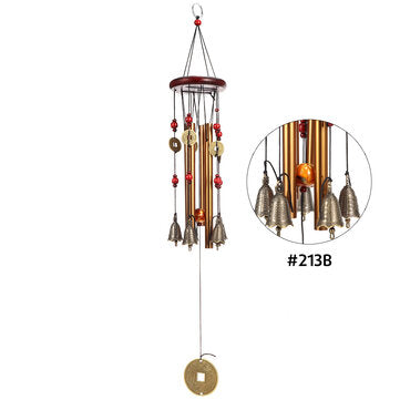 Solid Wood Bronze Wind Chimes Hanging Ornament Yard Garden Decor Gift (TYPE: TYPEB)