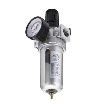1/2" Mid Flow Air Compressor Regulator & Filter Combo With Gauge Manual Drain 150psi
