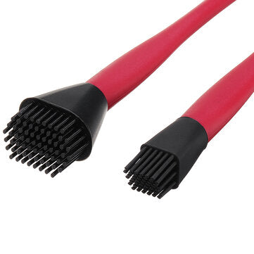Wnew 4Pcs Silicone Glue Kit Wide/Narrow Brush with Flat Scraper and Glue Tray Woodworking Gluing Kit