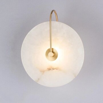 Modern Sconces Lamp Wall Lights Marble Lampshade LED Lighting Fi... (DIAMETER: 16CM | COLOR: GOLDEN)