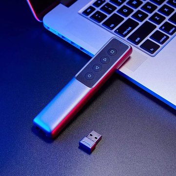 GUILDFORD Wireless Presenter Laser Flip Pen PPT Laser Page Pen Clicker Presentation Pen with USB rec