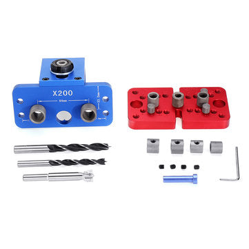 X200 Aluminium Alloy 3-in-1 Punch Locator Doweling Jig Woodworking Hole Opener Punch Locator Drill G