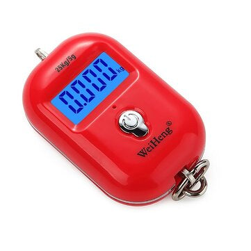 WH-A21L 25Kg x 5g Digital Hanging Scale Mini Electronic Luggage Hook Scale LED Disp... (COLOR.: RED)