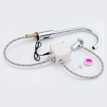 Zinc Alloy Automatic Infrared Sensor Kitchen Basin Sink Faucet Smart Touchless Sink Single Cold Tap