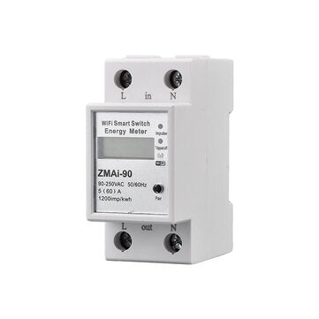 Single Phase Din Rail Wifi Smart Energy Meter Power Consumption Kwh Meter Wattmeter Support Smartlif