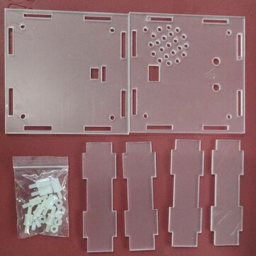 Transparent Module Case Housing Shell For Upgrade DIY EC1515B DS1302 LED Electronic Clock Kit