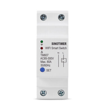 SINOTIMER TM607 Tuya 80A 85-300V Smart WiFi Timer Mobile Phone APP Home Remote Control Timer Countdo