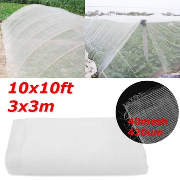 3x3m White Vinyl Fabric Net Wear Resistance Barrier Net for Mosquito Bug Insect Bird Garden