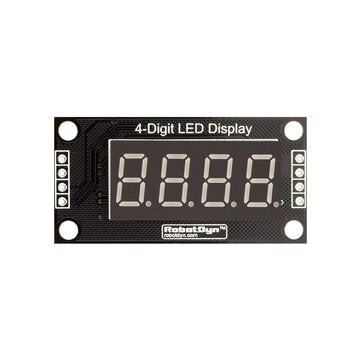 Robotdyn 0.36 Inch 4-Digit LED Display Tube 7-segments TM1637 30x14mm Yellow Decimal Point Module