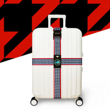 Honana Colorful Cross Luggage Strap Suitcase Belts Travel Tags Acces... (LUGGAGE STRAP: HOUNDSTOOTH)