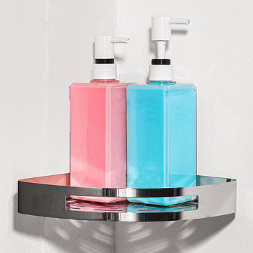 Kitchen/Bathroom Stainless Steel Triangular Rack Shower Caddy Storage Holder Shelf