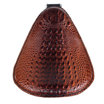 Motorcycle Solo Driver Racing Seat Cushion Spring Base Brown For Harley Universal