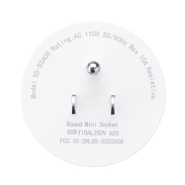 XS-SSA06 AC100-240V 10A US Plug WIFI Control Socket Wireless Timer Switch Outlet With RGB LED Light