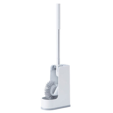 Silicone Toilet Brush Soft Bristle Wall-mounted Bathroom Toilet Brush Holder Clean Tool