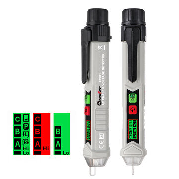 Tooltop T8901 Non-Contact Phase/Voltage Test Pen Multifunctional NCV 12-1000V AC Tester with Light +