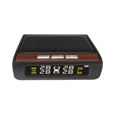 Car TPMS Solar Tire Pressure Monitoring System External English Version with Four Sensors