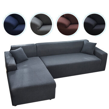 1/2/3/4 Seater Sofa Cover Big Elasticity Couch Covers Love-Seat Stre... (SIZE: XL | COLOR: NAVYBLUE)