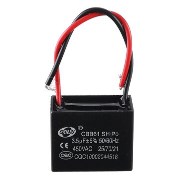CBB61 3Pcs 3.5UF Starting Capacitance 450V AC Fan Capacitor CBB Motor Run Capacitor