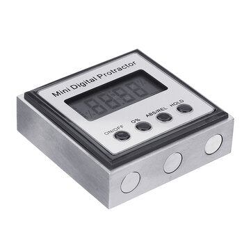 Drillpro Stainless Steel 360 Degree Mini Digital Protractor Inclinometer Electronic Level Box Magnet