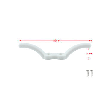 BSET METAL Nylon Flagpole Cleat Hook Flag Rope Cleat Sailboat Sailing Mast Halyard Boa... (TYPE: #1)