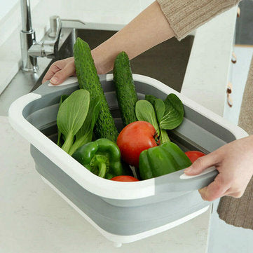 4 in 1 Foldable Multifunctional Board Tool Fruit Vegetables Sink Drain Storage Basket