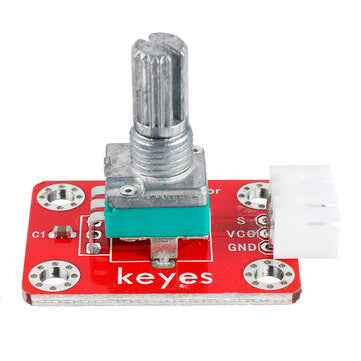 3Pcs Keyes Brick Adjustable Potentiometer Module (Pad hole) with Anti-reverse Plug White Terminal An