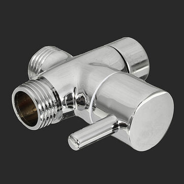 Brass 3 ways T-adapter Diverter Valve Water Pipe Switching Valve Faucet Accessory