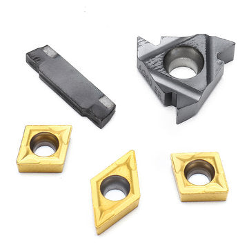 5pcs 12mm Shank Turning Tool Holder Set with Inserts Blade Wrench for Bench Lathe CNC