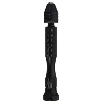 Drillpro Mini Aluminum Hand Drill with Keyless Chuck and 10pcs Twist Drills Rotary Tool