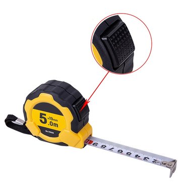 Retractable Ruler Tape Measure Key Chain Mini Pocket Size Metric Self-locking 5M