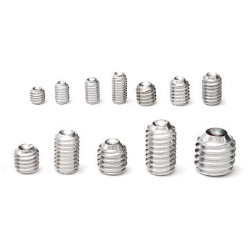 Suleve MXSS3 240Pcs M3/M4/M5/M6/M8 Stainless Steel Hex Allen Grub Screw Socket Flat Point Set Scr