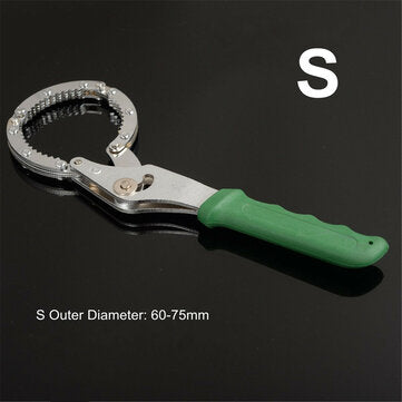 Car Truck Motorcycle Oil Filter Wrench Removal Spanner Tool Adjustable Diameter (SIZE: S)