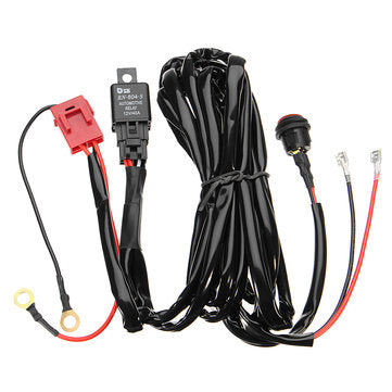 12V 40A Work Fog Light Bar Wiring Harness Relay Kit ON/OFF Switch for LED Light